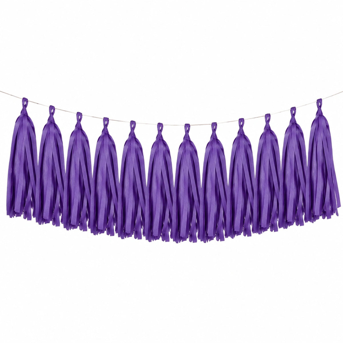 Quastengirlande 300 cm Violett aus Papier für Partydekoration